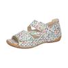Sandale WALDLÄUFER, Damen, Gr. 4 (37), bunt (multicolor), Veloursleder, gemustert, klassisch, Schuhe, Klettschuh, Bequemschuh, Sommerschuh in Komfortweite H (= sehr weit)