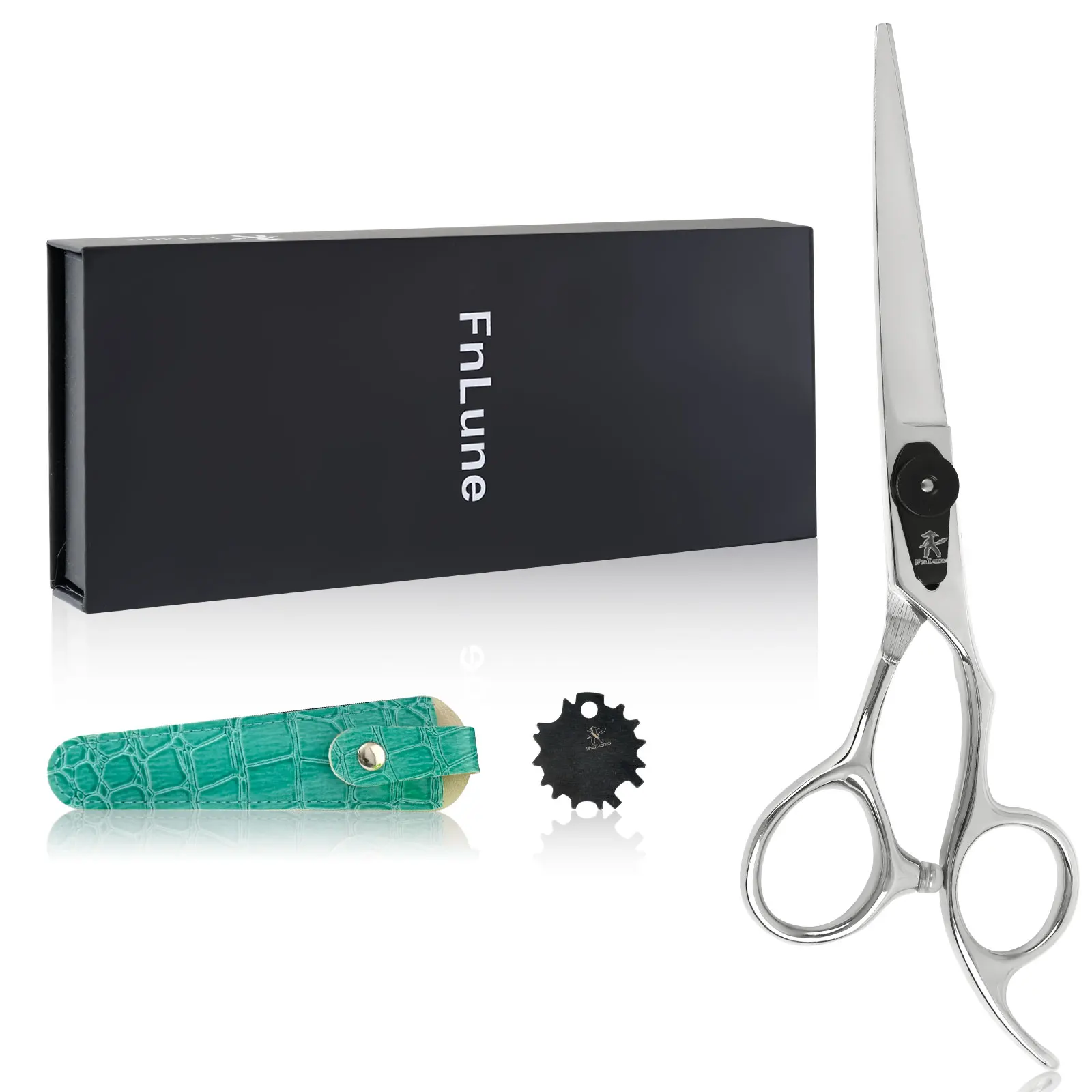 Fnlune 6,0 profession elle Friseur Schere Salon Friseur Zubehör Haarschnitt Maschine Ausdünnung Scher Friseur Schere Image