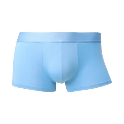 Eisseiden-Unterwäsche, Herren-Unterwäsche, Sommer, atmungsaktiv, U-konvex, einteilig, nahtlos, Boxershorts, antibakteriell, Schritt, dünn, groß, Si Image