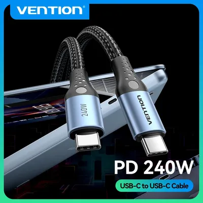Vention PD 240 W USB Typ C auf USB C Schnellladekabel für MacBook Samsung iPhone USB C auf Typ C 5 A Lade-USB 2.0-Datenkabel
