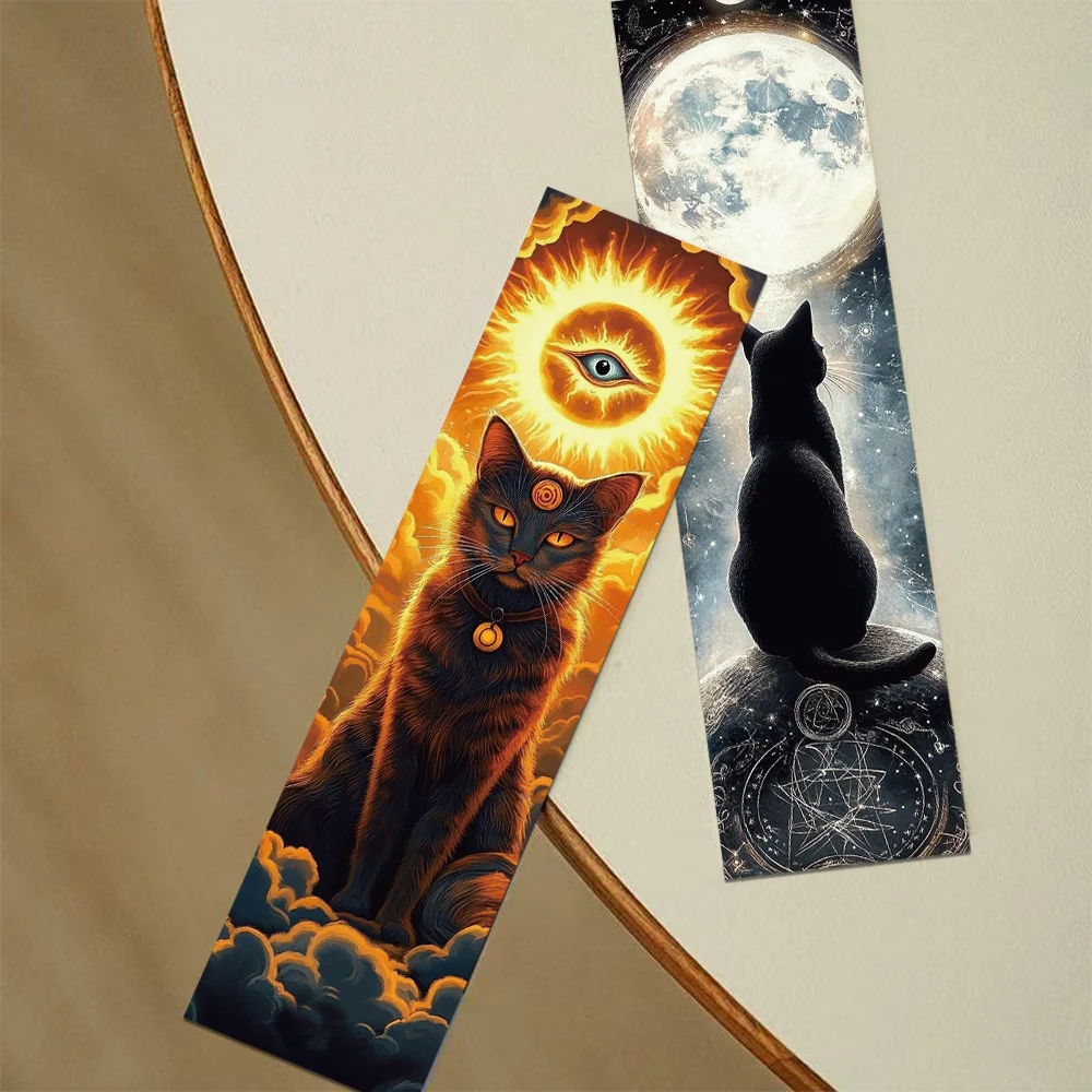 30 Stück Katze Tarot Lesezeichen dekorative Lesebücher Seitenmarkierungen Papierkarten kreative Geschenke Seitenmarkierungen DIY Lesezeichen Image