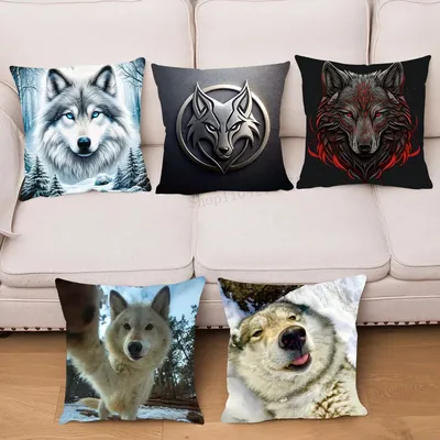 1pc Tier Wolf Kissen Fall Platz Schlafzimmer Sofa Freizeit Komfort Kissen Auto Wohnzimmer Hause Dekoration Image