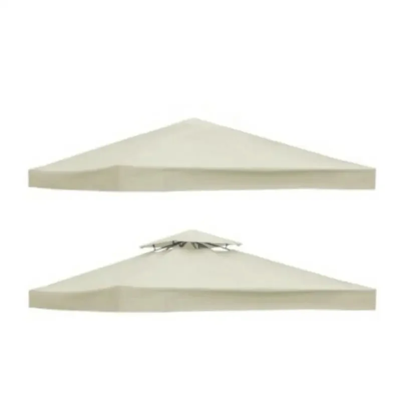 Ersatz-Überdachung für Gartenpavillon 3x3m, 300D Polyestergewebe, doppelstöckiges Pavillon-Dach, Garten-Grillpavillon-Abdeckung