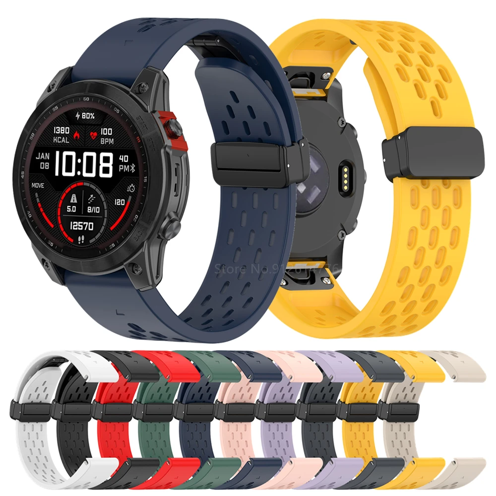 26 22 20 MM Silikon uhr band Straps Für Garmin Fenix 7X 7 7S Pro 8 6X 6 6S 5X Plus/Epix Pro Gen2 51 47 42mm QuickFit Armband Image