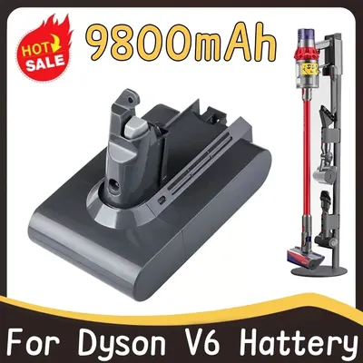 21,6 V 9800 mAh Akku für Dyson V6 Staubsauger DC58 DC59 DC61 DC62 DC74 SV09 SV07 SV03 965874 -02 Image