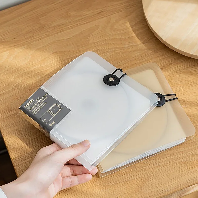 Transparente Farbe Kunststoff Disc CD Fall DVD Halter Brieftasche Lagerung Tasche Organizer Abdeckung Tasche Box CD DVD Album Box Fällen mit Schnalle