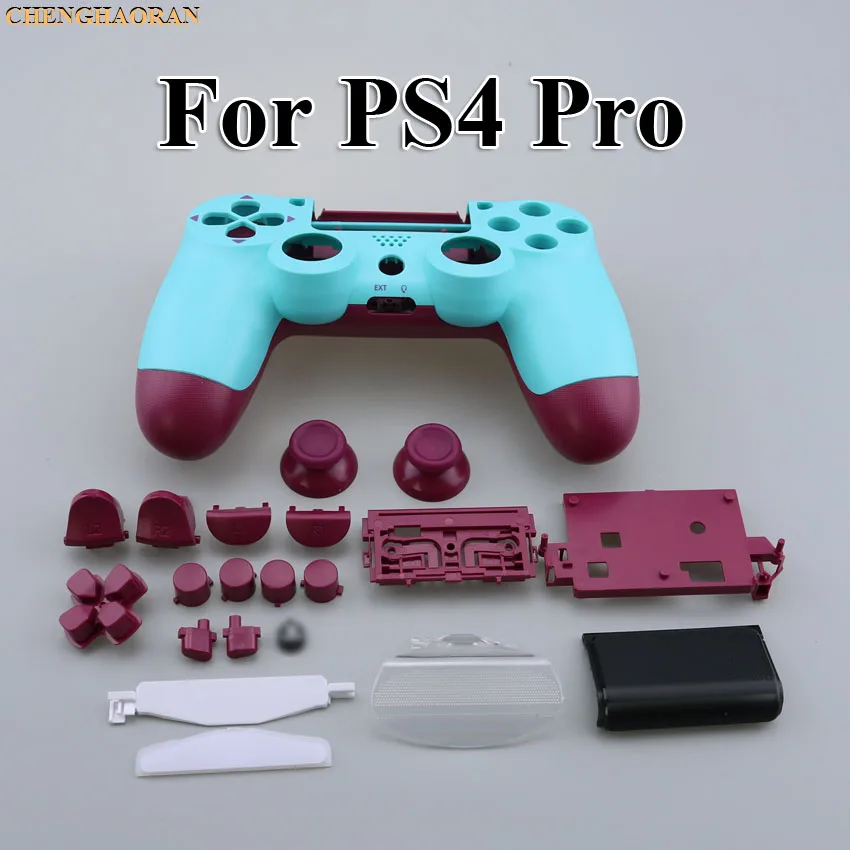 1set Replacement Full Shell and Buttons Mod Kit for JDS 040 JDM 040 DualShock 4 PlayStation 4 PS4 Pro Controller Housing Cover