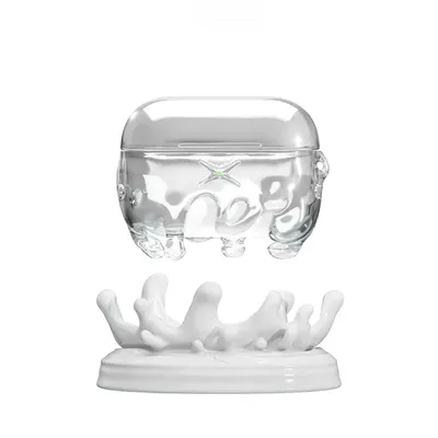 Original Airpods Pro1/Pro2 Hülle Wassertropfen Serie Harz Transparente Hartschale Benutzerdefinierte Airpods Hülle Wasserspritzer Ladestation Image