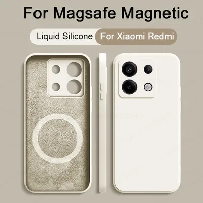 Flüssige silikon hüllen für For xiaomi mi 14 13 12 13t 12t ultra redmi note13 12 11 10 pro plus für For magsafe kabellose abdeckung