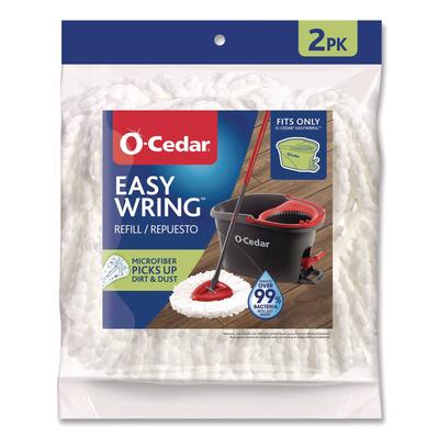 O-Cedar EZWring Spin Mop Refill, Patented Microfiber, Custom Size for EZ Wring Mop Systems, White, 2/Pack, 4 Packs/Carton (FHD172385CT) Case of 4 O-Ce