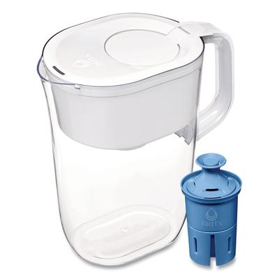 Brita Tahoe Water Pitcher with Elite Filter, 10 Cups, Bright White, 2/Carton (CLO50688CT) Case of 2 Brita® Beverage and Water Pitchers