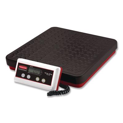 Rubbermaid Commercial Digital Receiving Scale, 150 lb Capacity, Black/Red (RCPFG401088) Each Rubbermaid® Commercial Postal Scales, Meters and Accessor