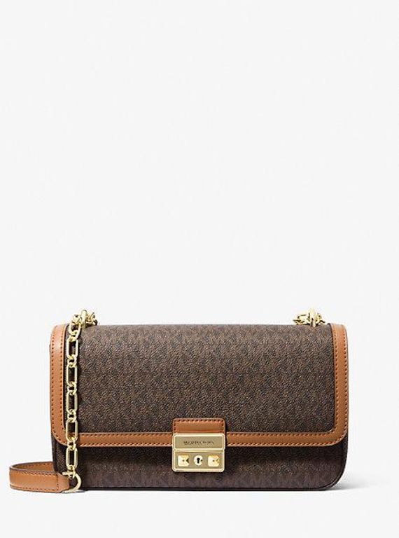 Mk Tribeca Large Signature Logo Shoulder Bag