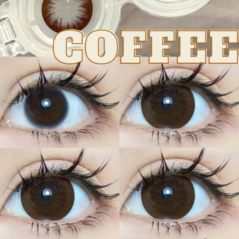 UYAAI 1 paire de lentilles de Contact à usage annuel, lentilles de Contact colorées à la mode, lentilles cosmétiques, belles lentilles de Contact naturelles pour élèves