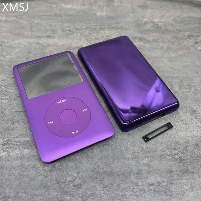 Purple Front Faceplate Light Purple Back Case Housing Click Wheel Center Button Bezel For iPod 6th