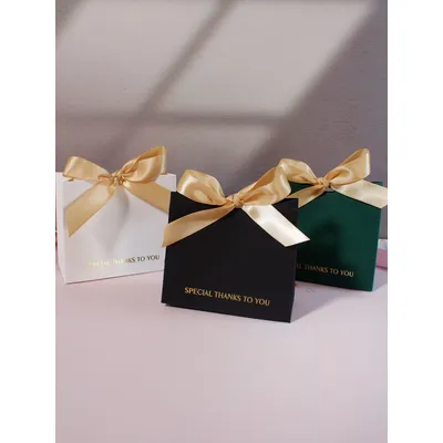 Thank You Gift box, Party Favor Bags Boxes with Bow Ribbon, Candy Treat Bags for Birthday Wedding