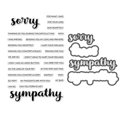 New 2022 Sympathy Words Clear Stamps Set Scrapbooking Paper Making Cutting Dies Celebration