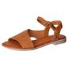 Sandale MUSTANG SHOES, Damen, Gr. 37, braun (cognacfarben), Lederimitat, casual, Schuhe, Sommerschuh, Sandalette, Riemchensandale in asymmetrischer Form