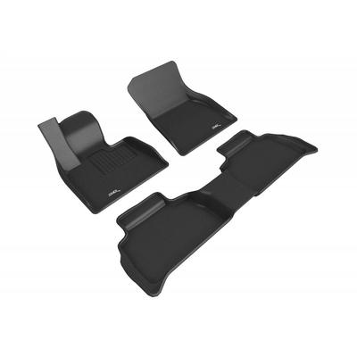 3D Mats USA Floor Made of Rubber Black Molded Liner KAGU All-Weather Custom Fit Series, Front & Second Row, L1BM11301509