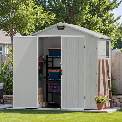 Patiowell 6x4 FT & 6x6 FT& 6x8 FT & 6x10 FT Vertical Plastic Outdoor Storage Shed With Floor