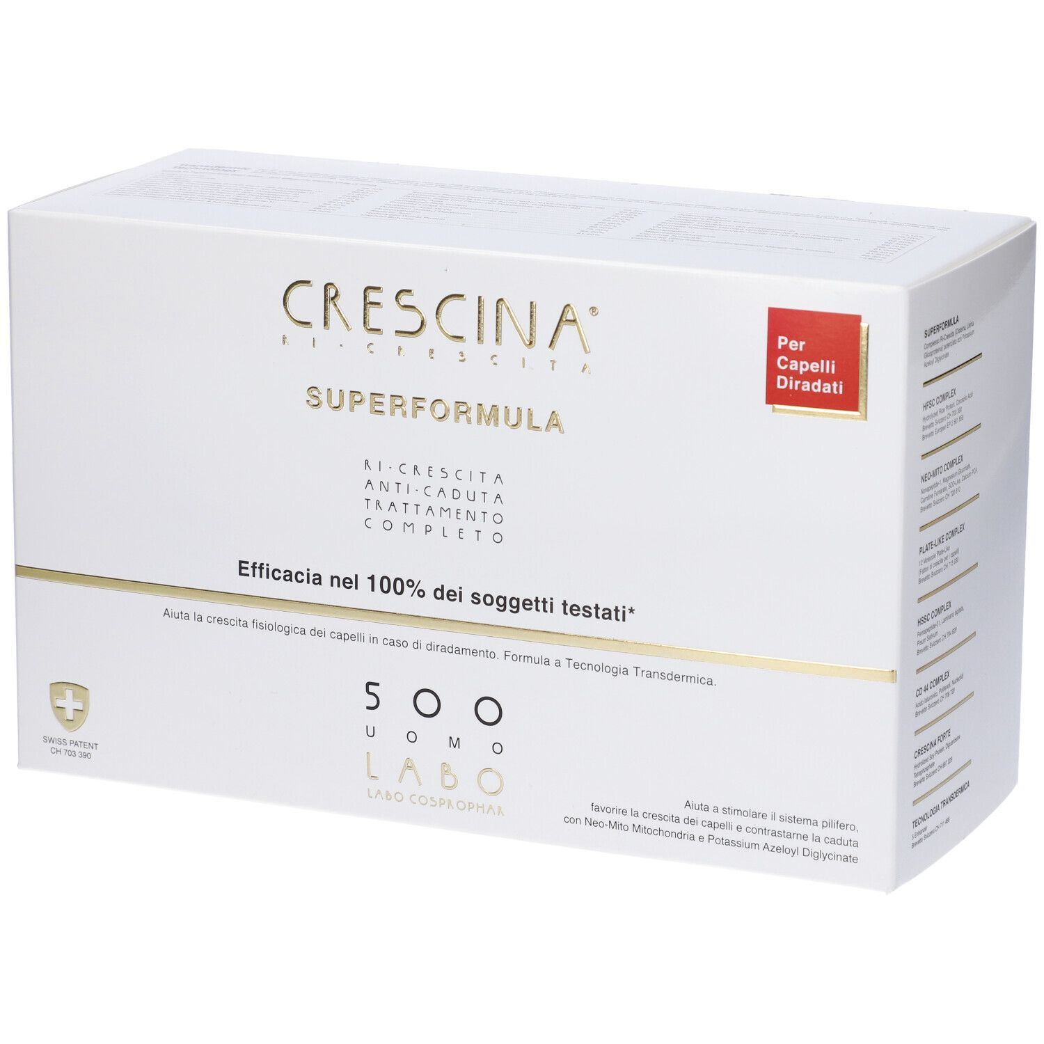 Labo Crescina Ri Crescita Super Formula 500 Uomo Trattamento Completo