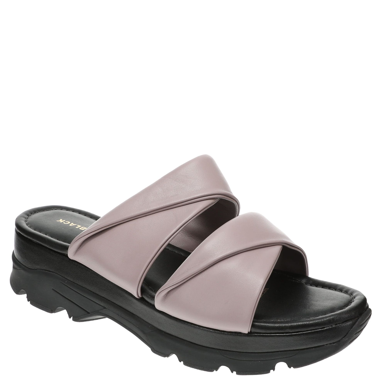 ALL BLACK Double Collar Slide - Womens Euro 39 US 8.5 Purple Sandal Medium