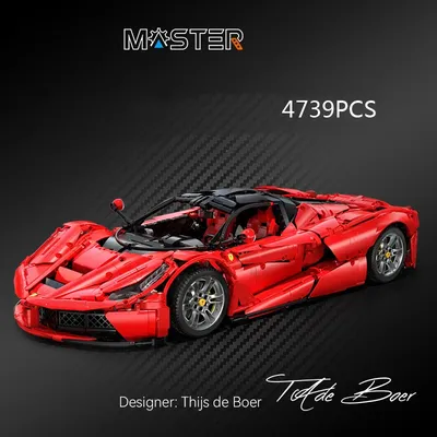 Technischer Baustein Italia Super Sport Car Maßstab 1:8 Modell LaFerraris Fahrzeug Spielzeug Dampfziegel Sammlung für Erwachsene Geschenke Image