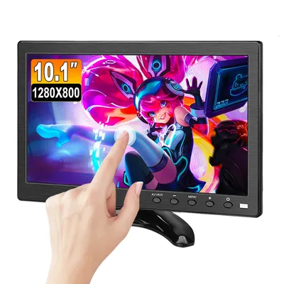 Tragbarer Touchscreen-Monitor 10,1 Zoll 1280 x 800 Gaming-Erweiterter Monitor für Raspberry Pi PS3 PS4 XBOX360 CCTV mit VGA HDMI BNC USB
