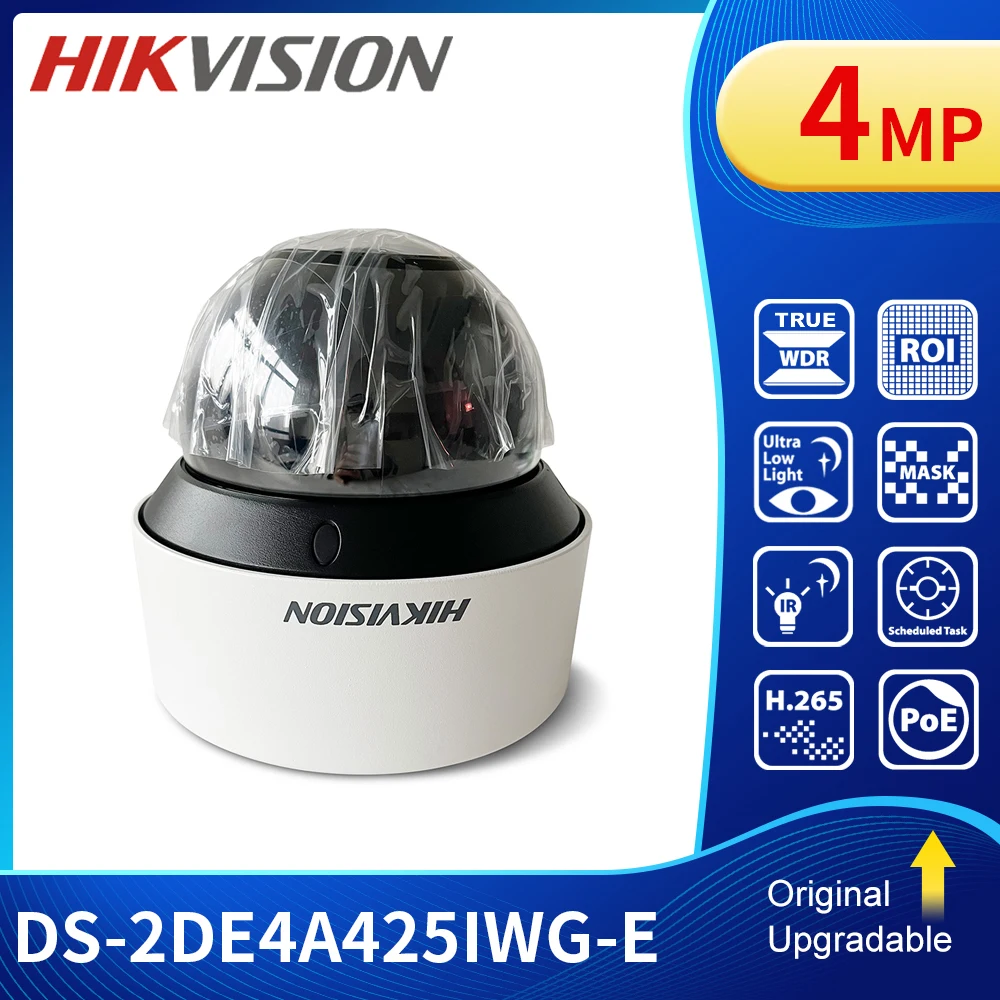 Hikvision DS-2DE4A425IWG-E 4-Zoll-4MP-PTZ-Kamera mit 25-fachem optischem Zoom, POE, intelligente Auto-Tracking-Speed-Dome-IP-Kamera für den Außenbereich, CCTV Image