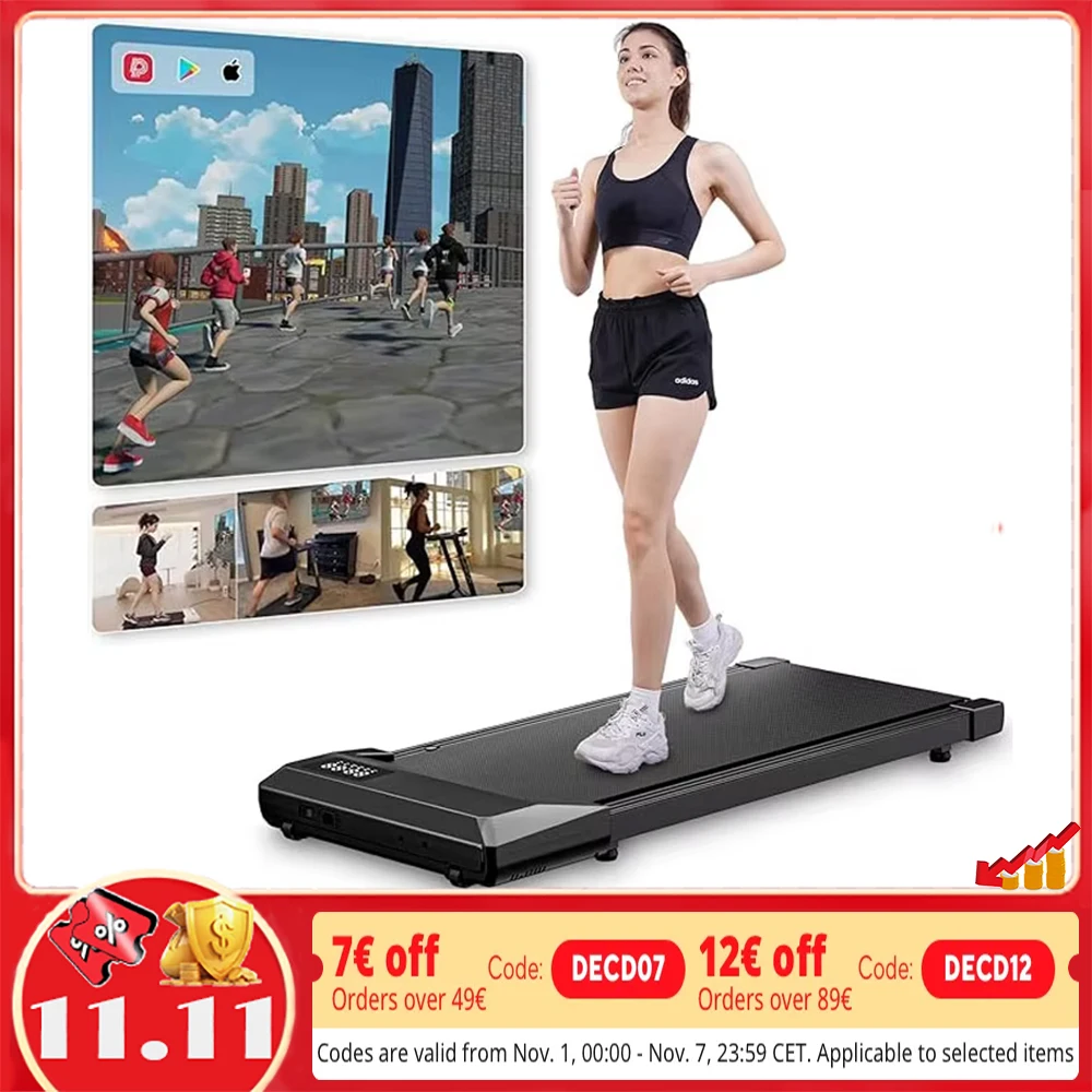 Superun Walking Pad Laufband, 2,2 PS Laufband für zu Hause, 2-in-1 tragbares Laufband unter dem Schreibtisch Image