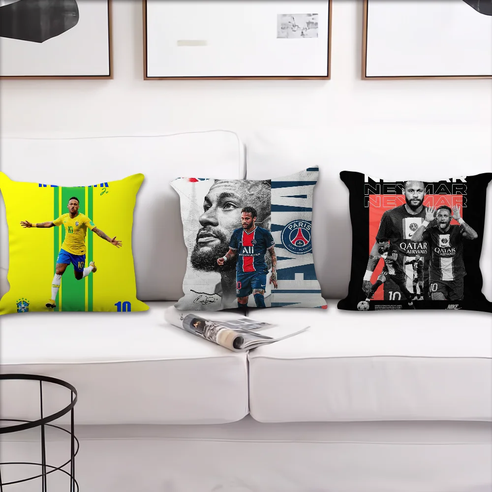 Fußball N-Neymar Kissenbezug Wohnzimmer Zuhause Sofa Büro Shop Bezug Druck Komfort Dekoration Nordische Einfachheit Image