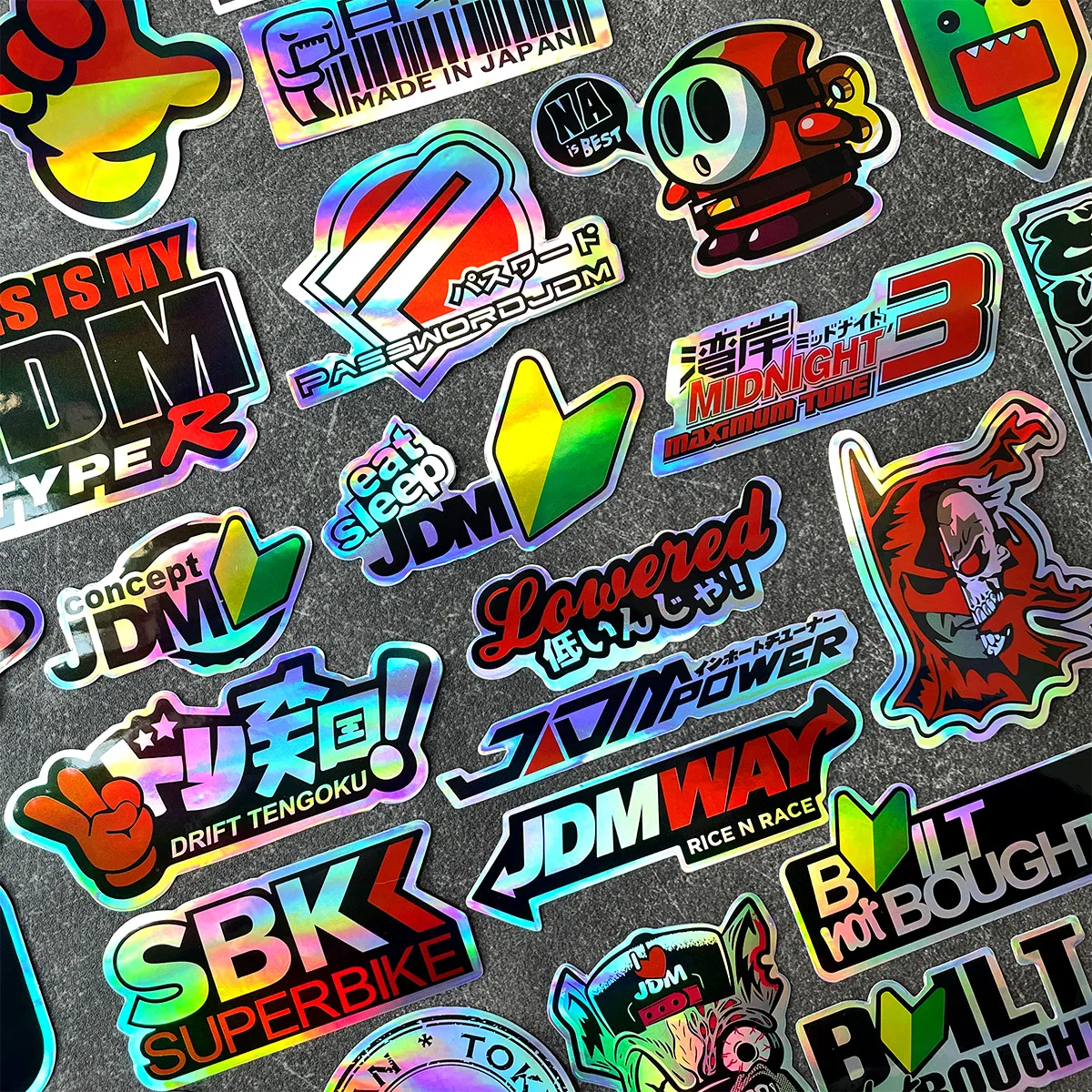 40 Teile/los Zufällig JDM Motorrad Aufkleber Moto Körper Helm Auto Vinyl Aufkleber Zubehör Für Yamaha MT07 09 R1 R3 R6 Nmax xmax Tmax Image