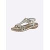 Sandale ANDREA CONTI, Damen, Gr. 39, silber (silberfarben), Textil, modisch, Schuhe