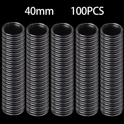 Coin Protection Box Coin Capsules Home Storage Household Supplies Storage Boxes 100 Pcs 40mm Inner