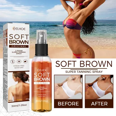 Self Tanning Spray Assist Natural Soft Antique Bronzer Wheat Skin Tone Tanning Accelerator Spray
