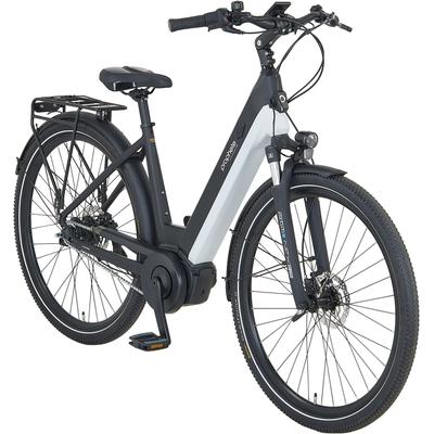 E-Bike PROPHETE "Geniesser 4.8" Gr. 48, schwarz (grau), E-Bikes, 48cm, 28 Zoll (71,12cm), Pedelec, Elektrofahrrad für Damen u. Herren, Topseller