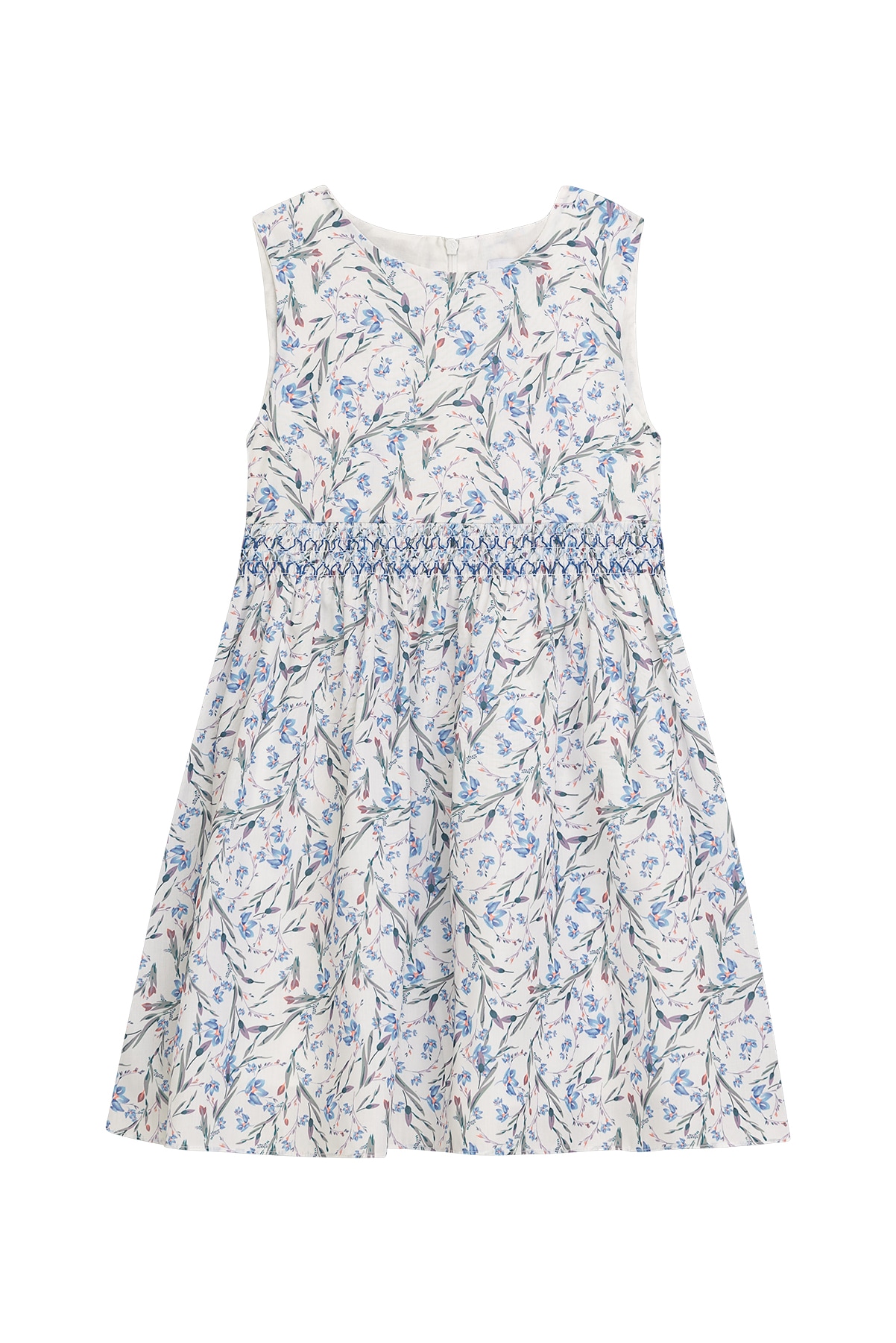 Druckkleid DANAMADE "DANAMADE Dresses DPADME", Mädchen, Gr. 122, EURO, blau, Oberstoff: 100% Polyester / Futter: 100% Baumwolle, Kleider Image