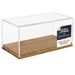 Acryl Vitrine mit Holzsockel für Modellautos, HMF 46871, 24 x 12 x 11 cm Image
