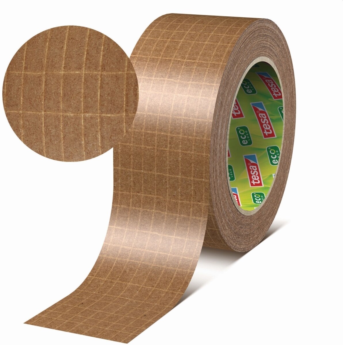 Packband tesapack ultrra strong ecoLogo 50mmx25m Papier braun Packung mit 6 Stück Image
