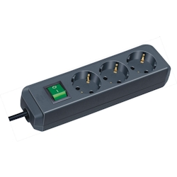 Brennenstuhl Steckdosenleiste 3-fach mit Schalter 5m schwarz Packung mit 10 Stück Image