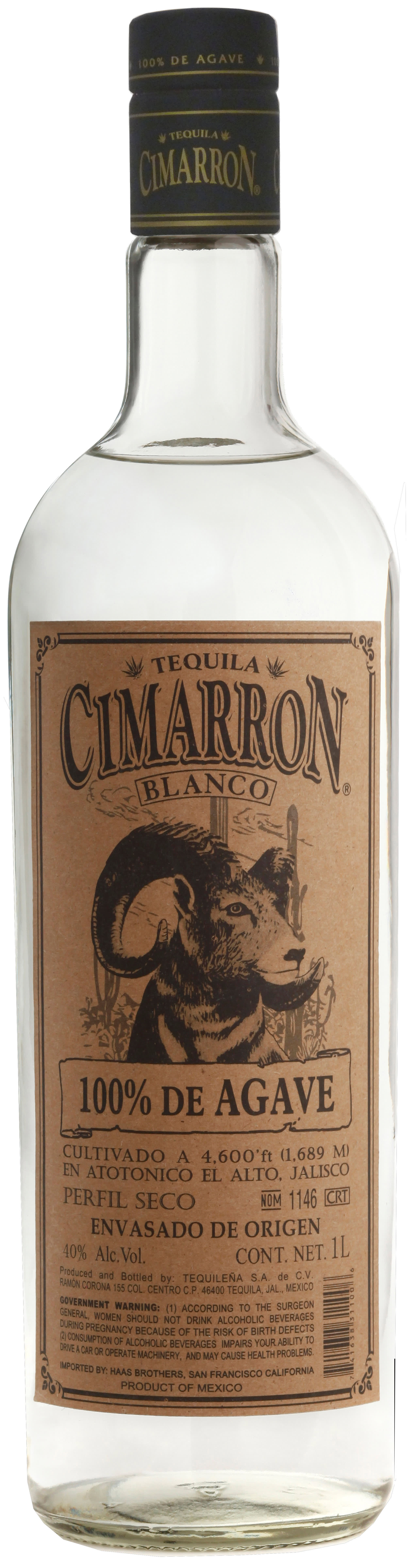 "Tequila Cimarron Blanco Tequila (1 Liter) Tequila - Mexico"