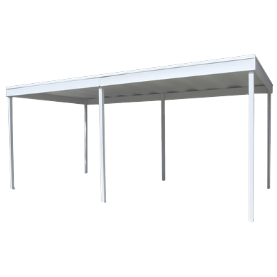 Arrow Freestanding Carport/Patio Cover In Eggshell, 10 x 20 ft.
