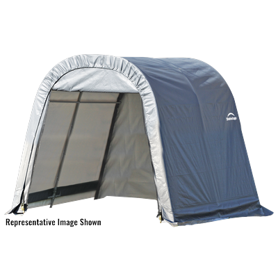 Shelterlogic Sheltercoat Wind And Snow Rated Roundtop Garage, 10 x 8 ft. / Grey
