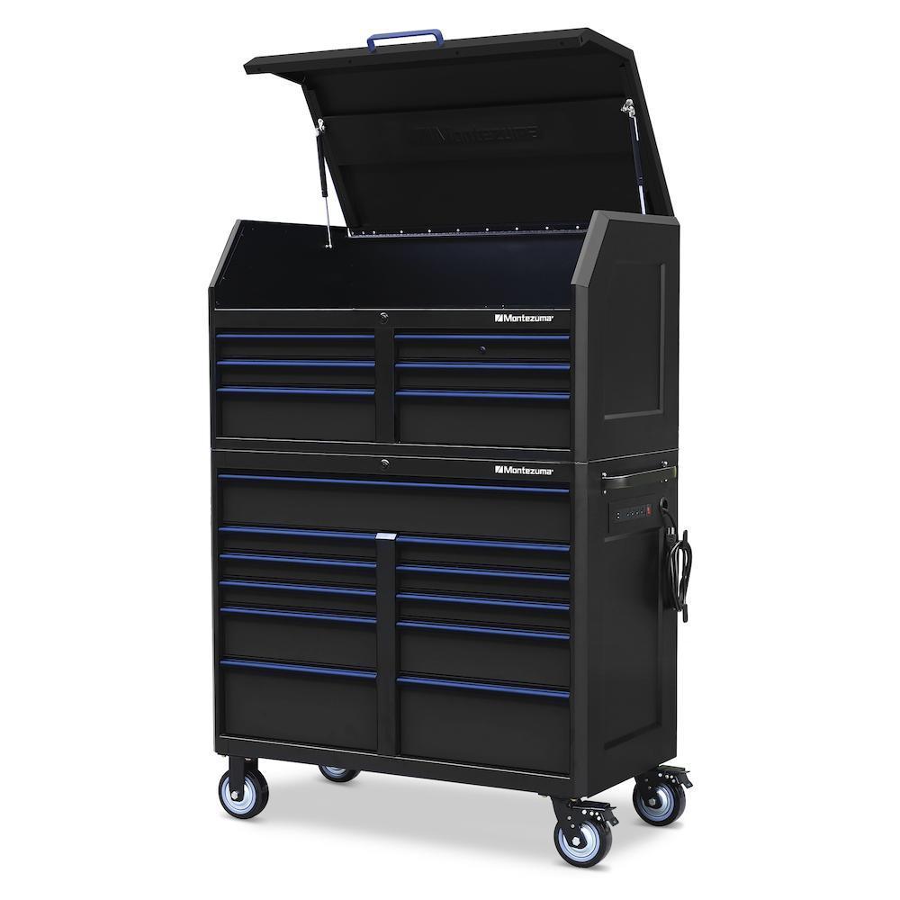 Montezuma 46 x 24 17-Drawer Steel Tool Chest And Cabinet Combo