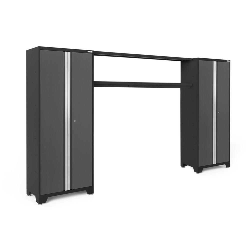 Newage Products Bold 3.0 Series Grey Multi-Use Lockers With 72 Integrated Display Shelf, None
