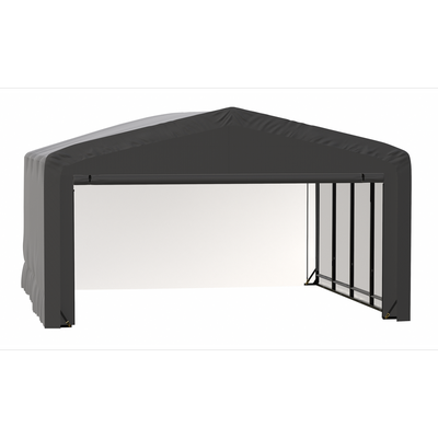 Shelterlogic Sheltertube Wind And Snow-Load Rated Garage, 20 x 18 x 12 Ft., Grey