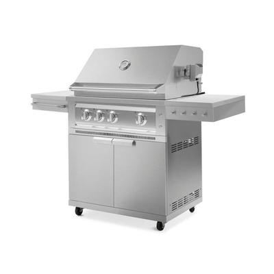 Newage Products Outdoor Kitchen Stainless Steel 2-Piece Grill Cart with Platinum Grill, 33 / Liquefied Propane (LP)