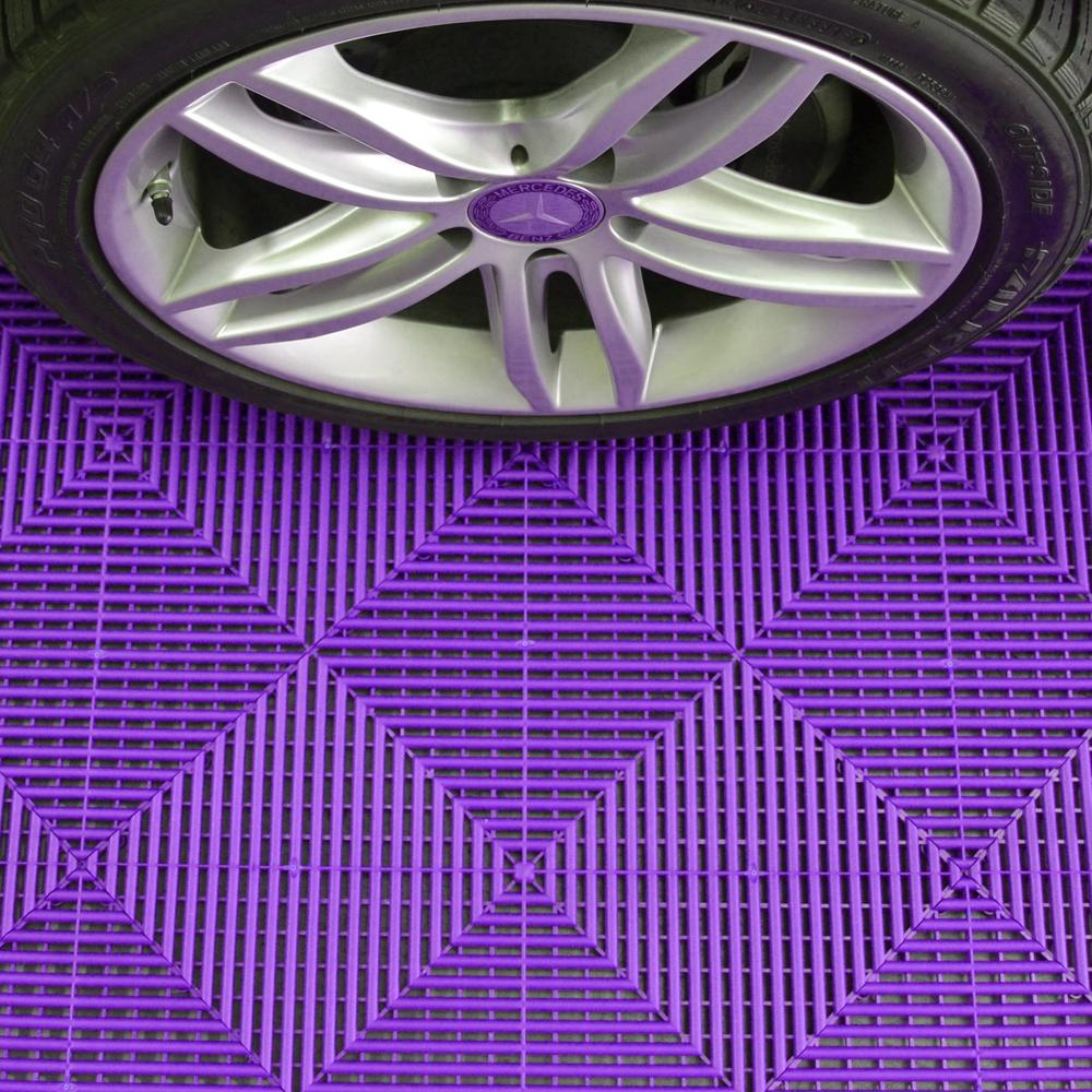 Swisstrax Cosmic Purple Ribtrax Pro Garage Floor Tiles (6 Pack)