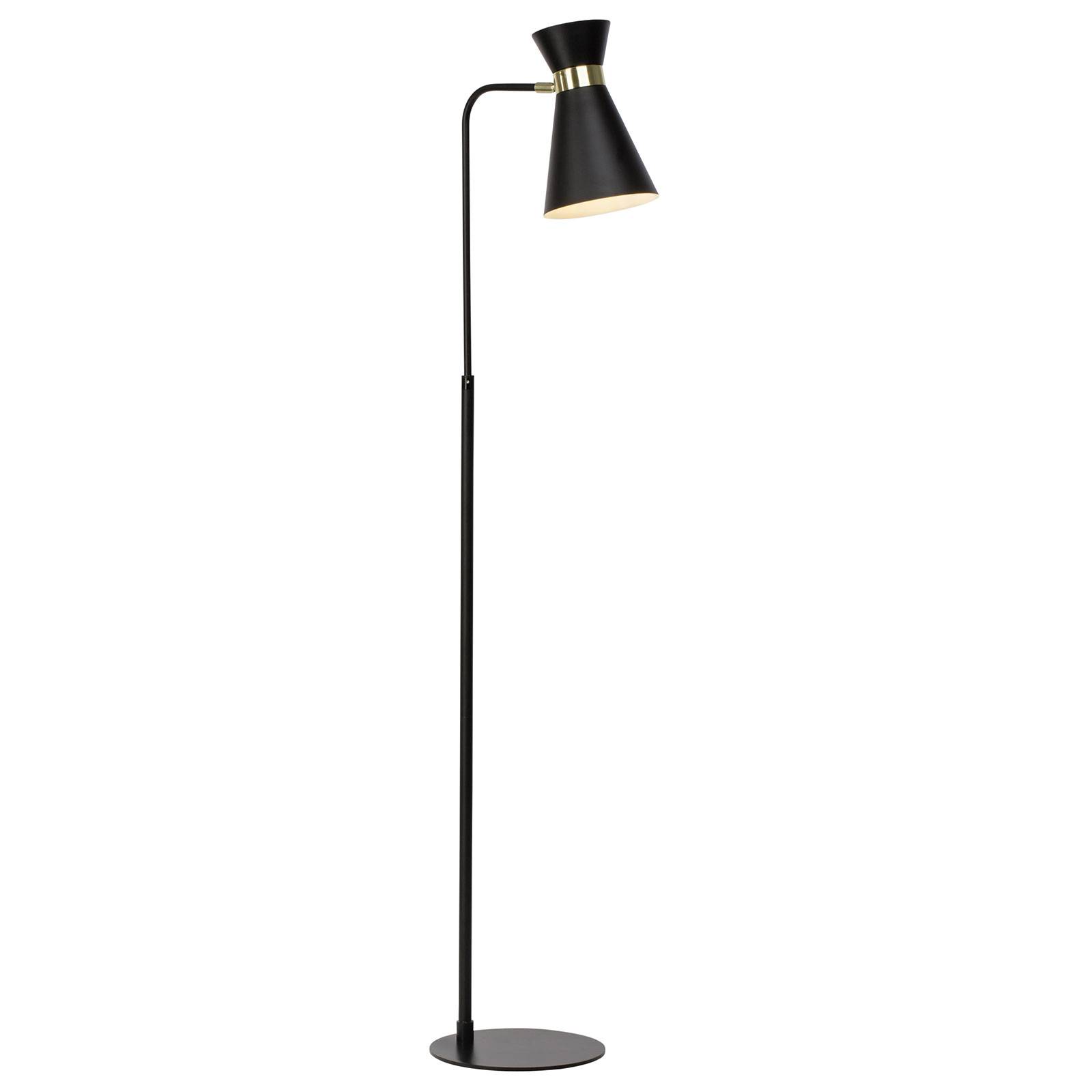 Brilliant Stehlampe Goldy, schwarz, für Wohn- / Esszimmer, Metall, Modern, Stehlampe