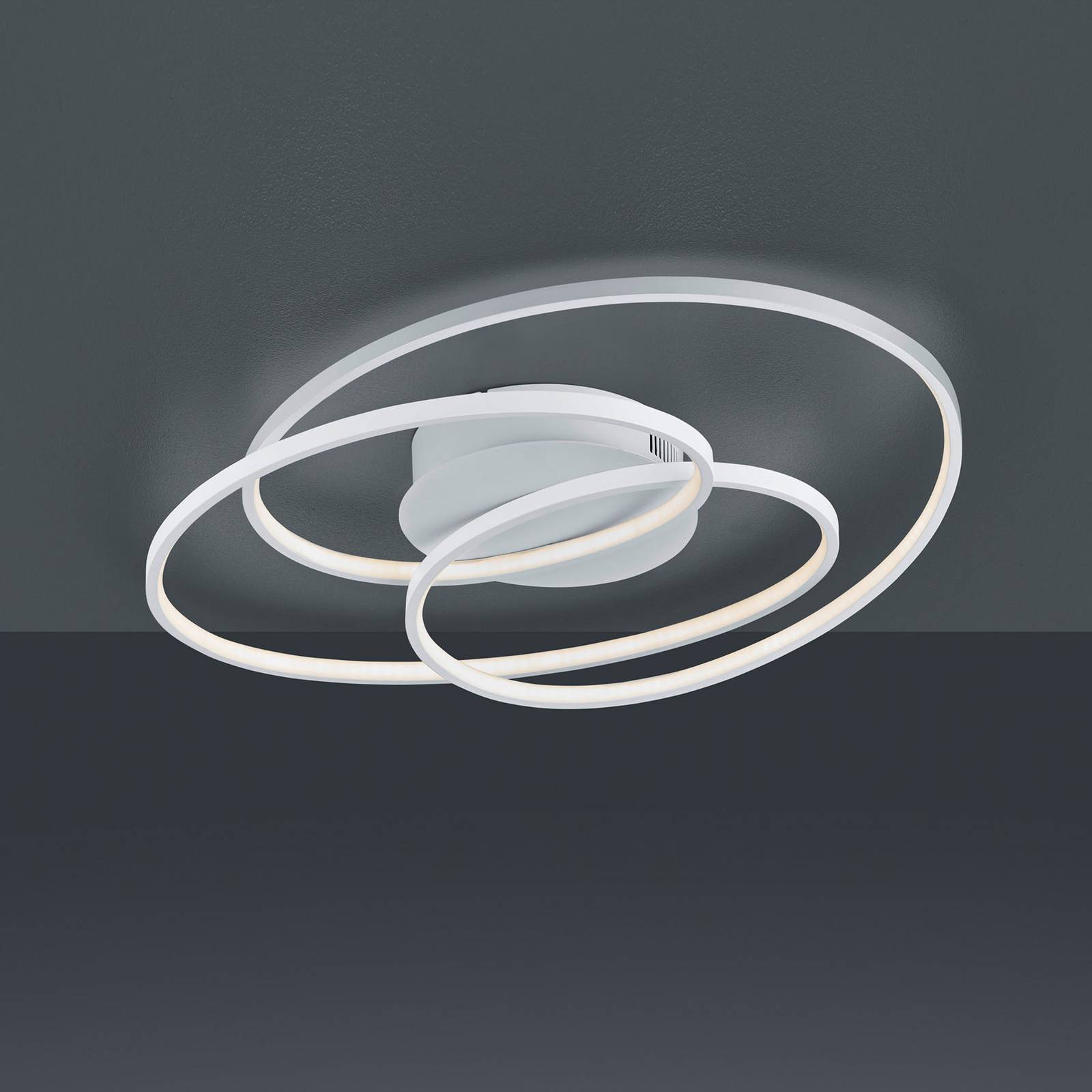 Trio Lighting LED Deckenlampe Gale, dimmbar, weiß / opal, für Wohn- / Esszimmer, Metall, Modern, LED Deckenleuchte